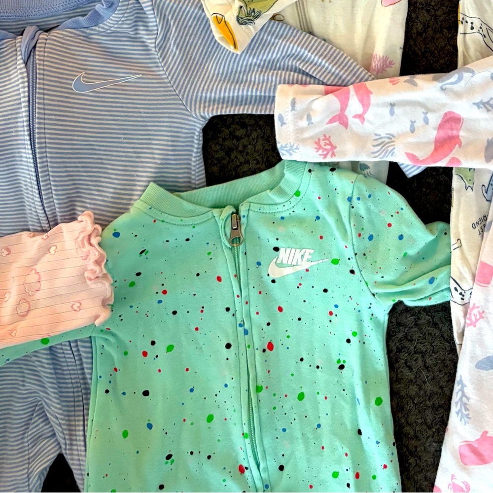 Babygirl Sleepwear Bundle - Assorted Brands [13 items total] Sizes 0-3 months